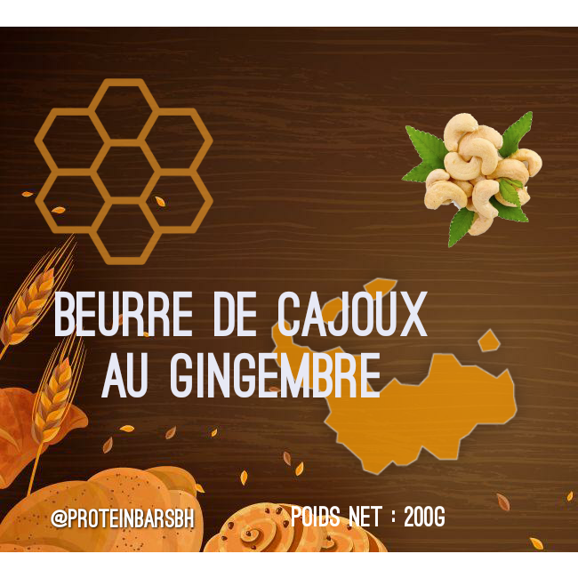 Purée de cajoux - gingembre 200g